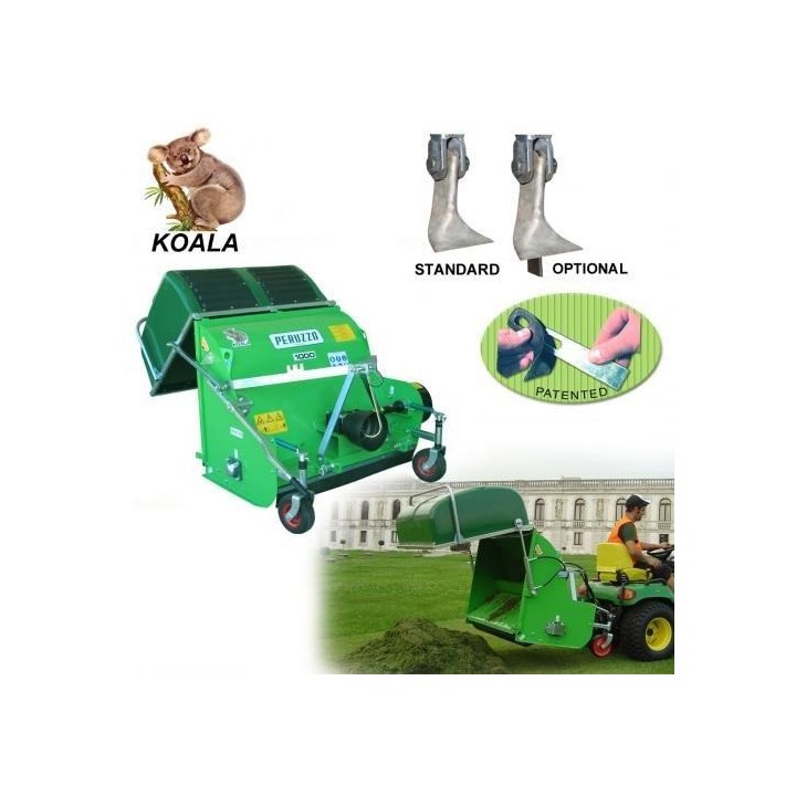 PERUZZO KOALA 1000 Heckmähwerk 32 Messer 600L Korb hydraulischer Auswurf | Newgardenmac.com