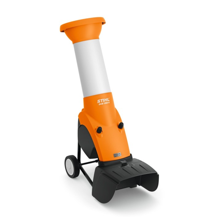 Trituradora eléctrica STIHL GHE250S 230V, ramas de hasta 35 mm, cuchillas sándwich | Newgardenmac.com