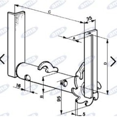 Verricello tipo destro per rimorchio e carribotte AMA 03530 | Newgardenmac.com