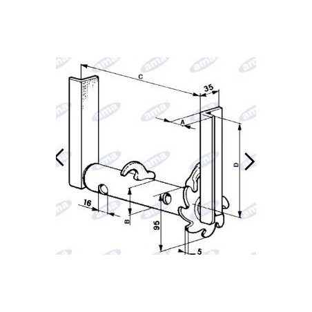 Right-hand winch for trailers and tankers AMA 03530