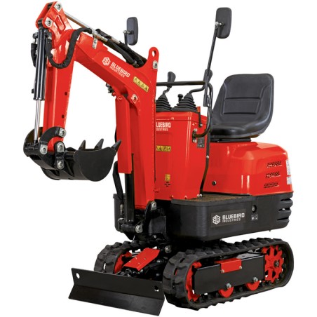 Mini excavator MEX 600 BLUEBIRD 306 cc width 290 mm capacity 0,011 square meters | Newgardenmac.com