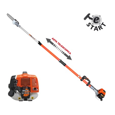 Telescopic pruner GREEN LINE GLP 420 with 2-stroke engine 26cc electronic ignition | Newgardenmac.com