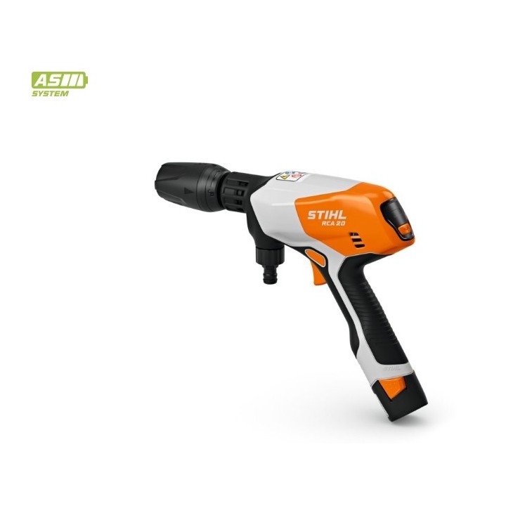 Hidrolimpiadora a batería STIHL RCA20 22 bar caudal de agua 140L/min | Newgardenmac.com