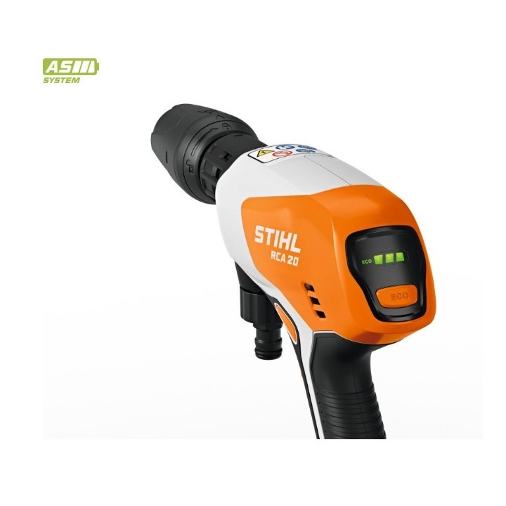Idropulitrice a batteria STIHL RCA20 pressione 22bar portata d'acqua 140L/min | Newgardenmac.com