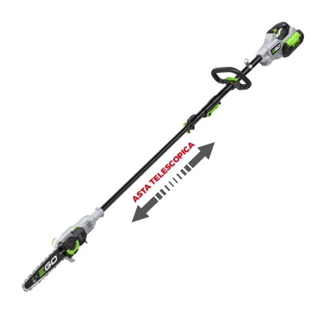 EGO PS1000E battery-powered telescopic pruner bar length 25 cm Chervon motor | Newgardenmac.com