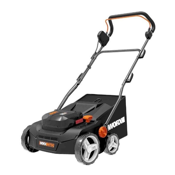 WORX WG855E.9 20V + 20V push lawn scarifier brushless motor collection 40L | Newgardenmac.com