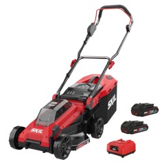 Rasaerba a batteria SKIL 0130BA a spinta con 2 batterie 20V e caricabatterie | Newgardenmac.com