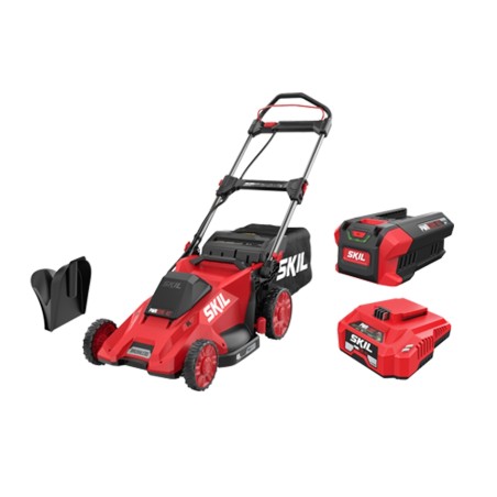 SKIL 0180BA cordless push mower with 5.0Ah battery and charger | Newgardenmac.com