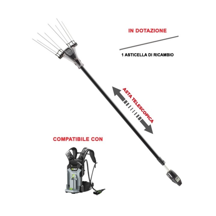 Secoueur à batterie EGO LOTUS TÉLESCOPIQUE longueur maximale 288 cm | Newgardenmac.com