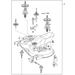 ORIGINAL STIGA MP84C lawn tractor bare cutting deck assembly with collection