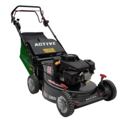 Tondeuse ACTIVE 5850SVA avec moteur 196cc, largeur de coupe 55cm bac à herbe 80L | Newgardenmac.com