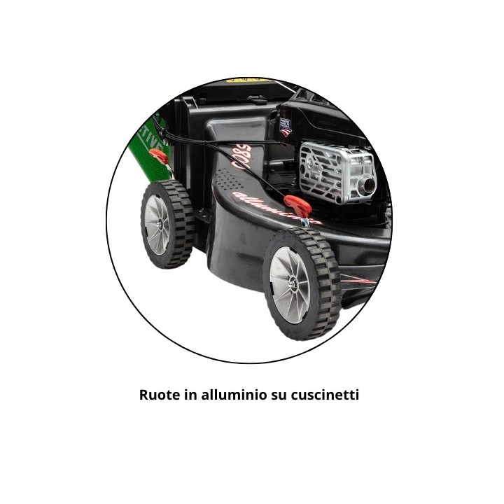 Tondeuse ACTIVE 5850SVA avec moteur 196cc, largeur de coupe 55cm bac à herbe 80L | Newgardenmac.com