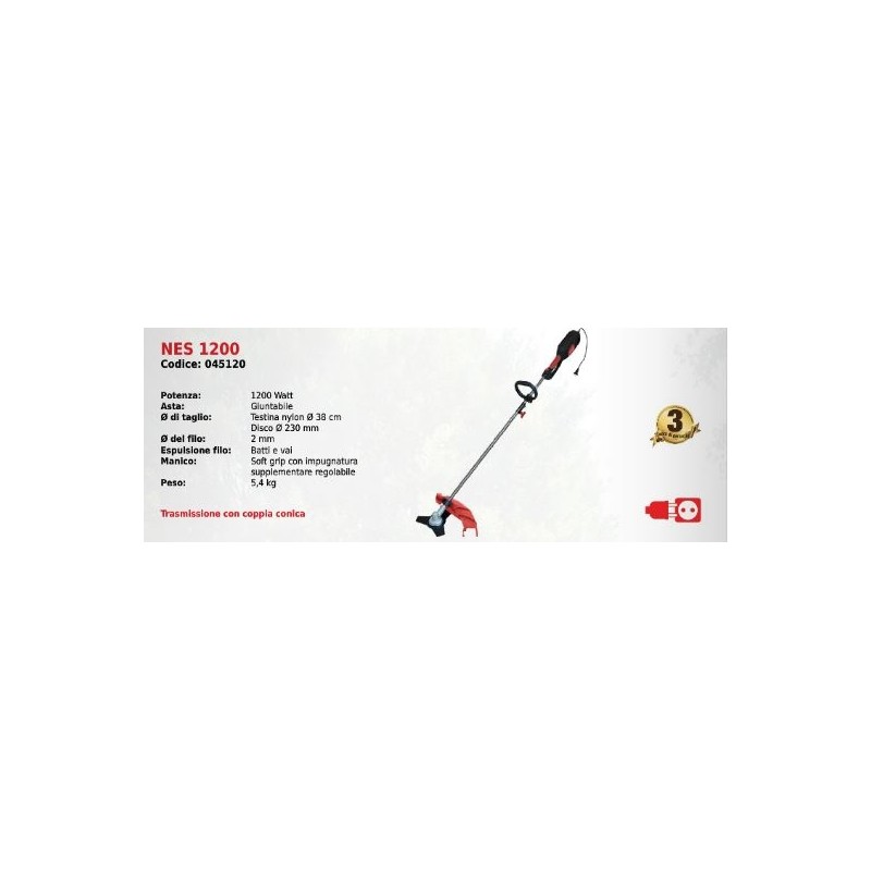 Electric brushcutter NES 1200 1200 Watt NOVATEC series