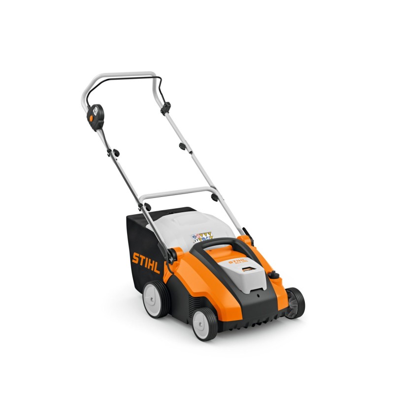 STIHL RLA240 36V battery-powered scarifier working width 34 cm 50Lt push-on basket | Newgardenmac.com