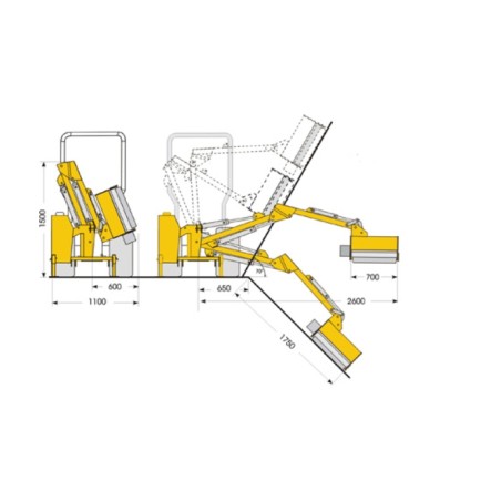 Desbrozadora hidráulica con brazo BS62 PROCOMAS para tractor 15 Hp