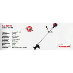 Decespugliatore impugnatura doppia KV 450 W SERIE KAAZ con motore KAWASAKI TJ45E | Newgardenmac.com