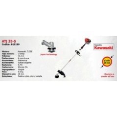 ATTILA ATJ 35-S single handle brushcutter with KAWASAKI 34.4 cc engine