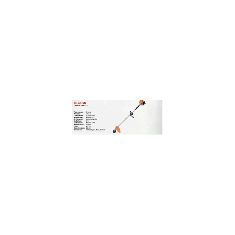 GL43-SN GREEN LINE Einhand-Bürstenmäher mit 2-Takt-Motor 42,7 cm³