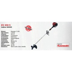 Brushcutter single handle KV 450 S KAAZ with KAWASAKI engine 45.4 cc | Newgardenmac.com