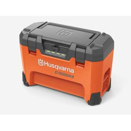HUSQVARNA 40-C1000X4 multi-rack portable charger 4 charging compartments | Newgardenmac.com