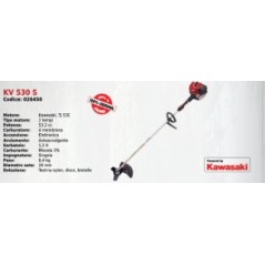 Brushcutter single handle KV 530 S KAAZ with KAWASAKI engine 53.2 cc | Newgardenmac.com