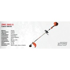 Decespugliatore impugnatura singola ZMG 2602 S ZOMAX con motore ZOMAX 2T 25.4 cc | Newgardenmac.com