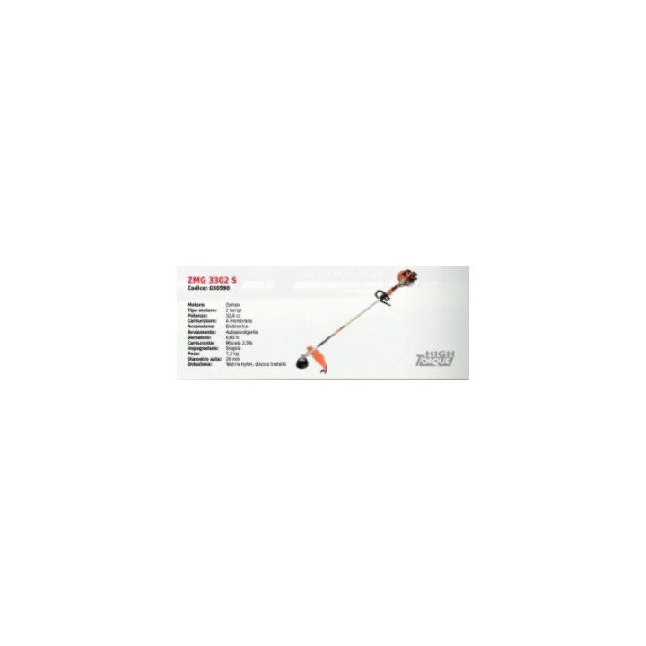 Decespugliatore impugnatura singola ZMG 3302 S ZOMAX motore ZOMAX 2T 32.6 cc | Newgardenmac.com