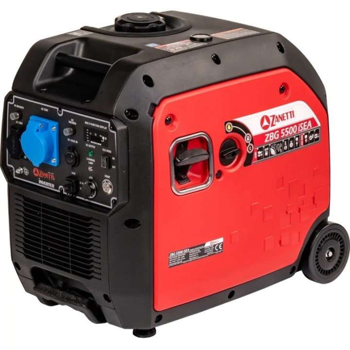 Generador inverter de gasolina ZANETTI ZBG5500iSEA 302cc monofásico 230V | Newgardenmac.com