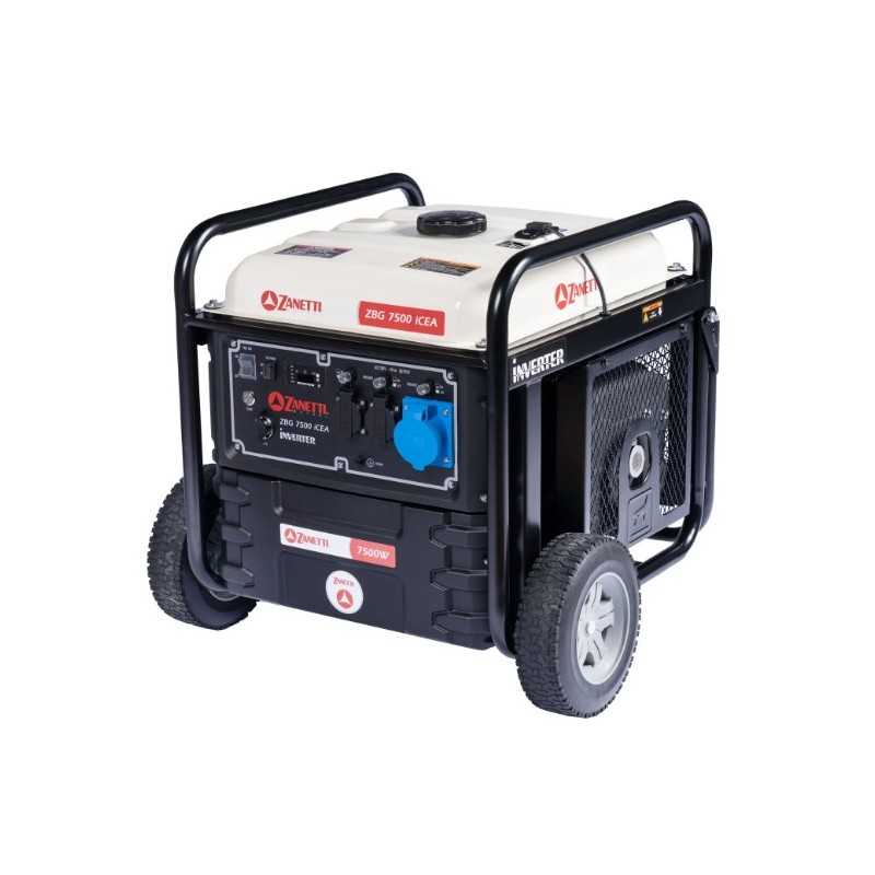 Groupe électrogène à essence ZANETTI ZBG7500iCEA 459cc monophasé 230V 7,5kW