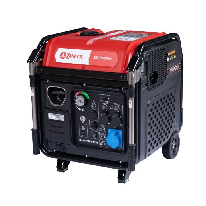 Groupe électrogène à essence ZANETTI ZBG7500iSEA 459cc monophasé 230V 7,5kW | Newgardenmac.com