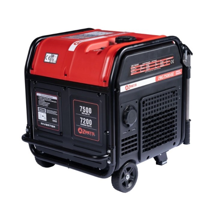 Groupe électrogène à essence ZANETTI ZBG7500iSEA 459cc monophasé 230V 7,5kW | Newgardenmac.com