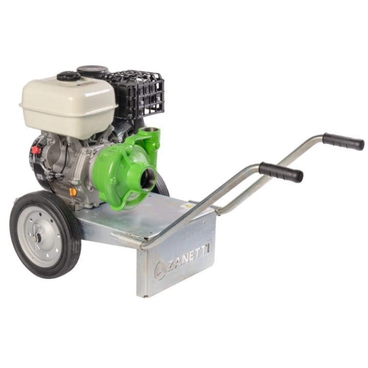 Motopompa centrifuga a benzina in ghisa ZANETTI PB50-270CGE acque chiare | Newgardenmac.com
