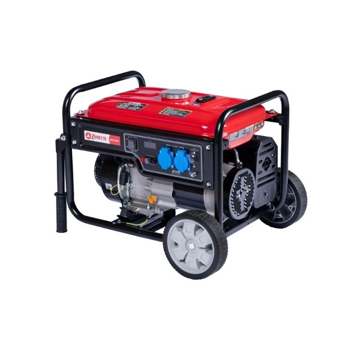 Generador de gasolina ZANETTI ZBG3300C de 224 cc, potencia máxima 3,3 kW, voltaje 230 V | Newgardenmac.com