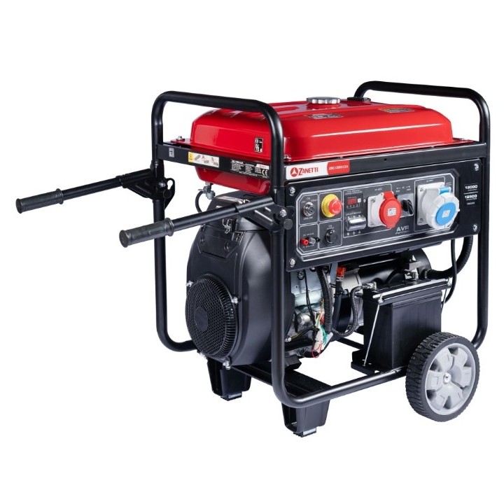 Offener Benzingenerator ZANETTI ZBG12003CEA 750cc einphasig dreiphasig 230V 400V | Newgardenmac.com