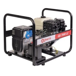 Groupe électrogène de chantier à essence ZANETTI GB7000LE 420cc monophasé 230V 7kW 3000rpm | Newgardenmac.com