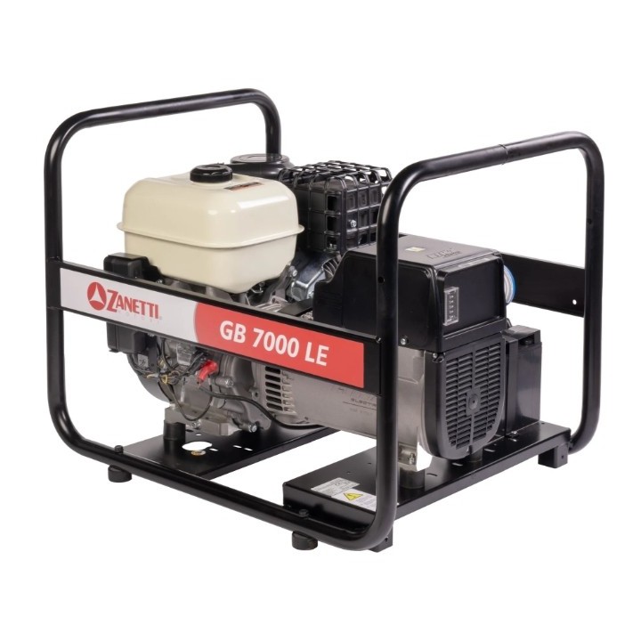 ZANETTI GB7000LE 420cc einphasiger 230V 7kW 3000rpm Baustellen-Benzingenerator | Newgardenmac.com