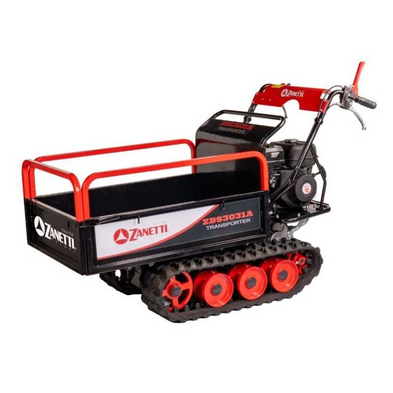 Brouette à essence ZANETTI ZBS3031A 196cc avec 3 rouleaux, capacité 300kg