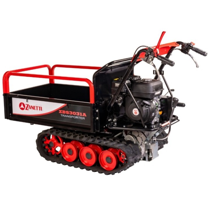 Brouette à essence ZANETTI ZBS3031A 196cc avec 3 rouleaux, capacité 300kg | Newgardenmac.com
