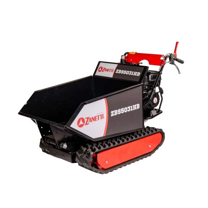 ZANETTI ZBS5031HB 270cc petrol wheelbarrow tracked 4 rollers capacity 500kg