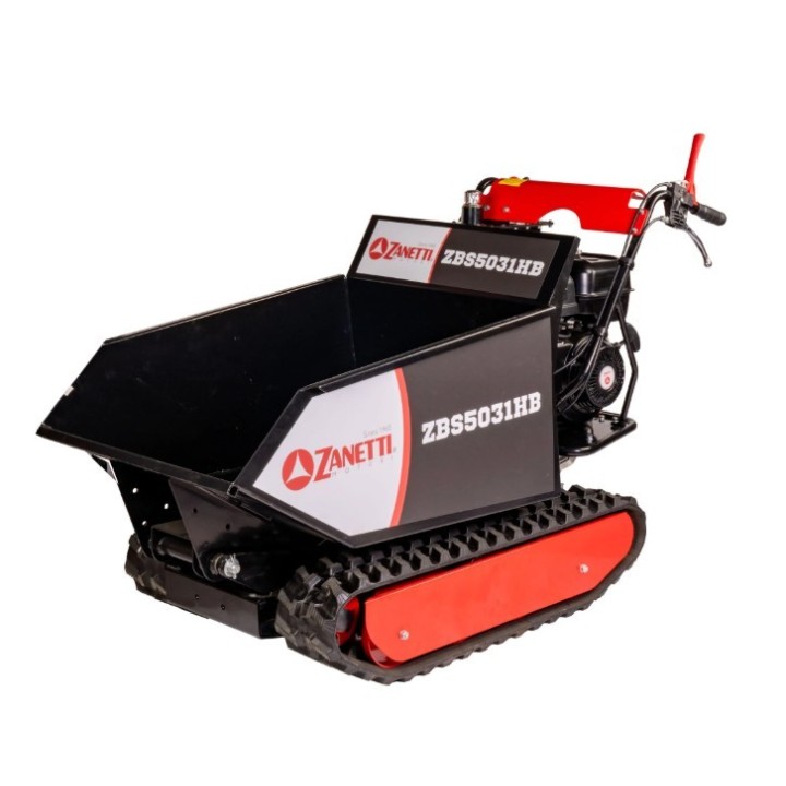 ZANETTI ZBS5031HB 270cc Benzin-Schubkarre mit Raupenfahrwerk, 4 Rollen, Tragkraft 500kg | Newgardenmac.com