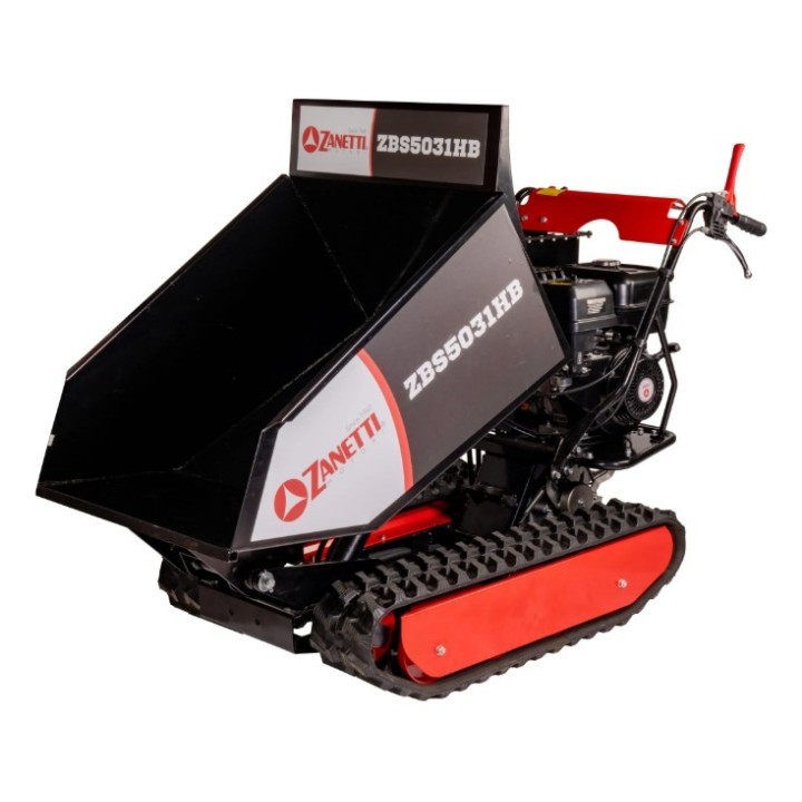 Carretilla de gasolina ZANETTI ZBS5031HB de 270 cc con orugas y 4 rodillos, capacidad 500 kg | Newgardenmac.com