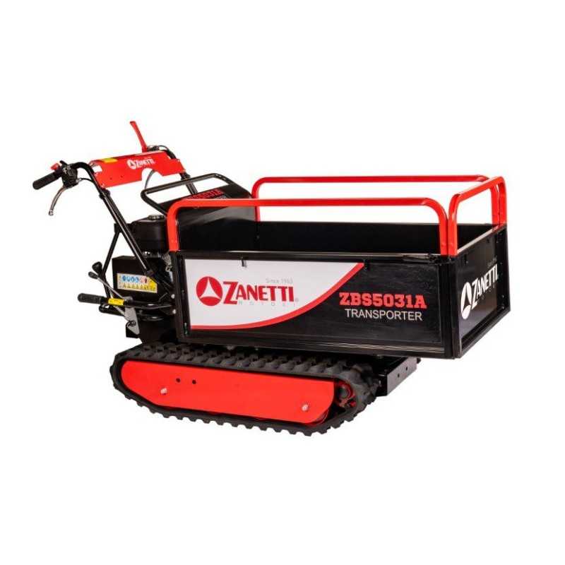 Motocarriola a benzina ZANETTI ZBS5031A 196cc cingolata 4 rulli portata 500kg