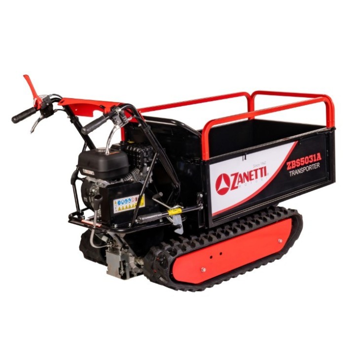 Motocarriola a benzina ZANETTI ZBS5031A 196cc cingolata 4 rulli portata 500kg | Newgardenmac.com