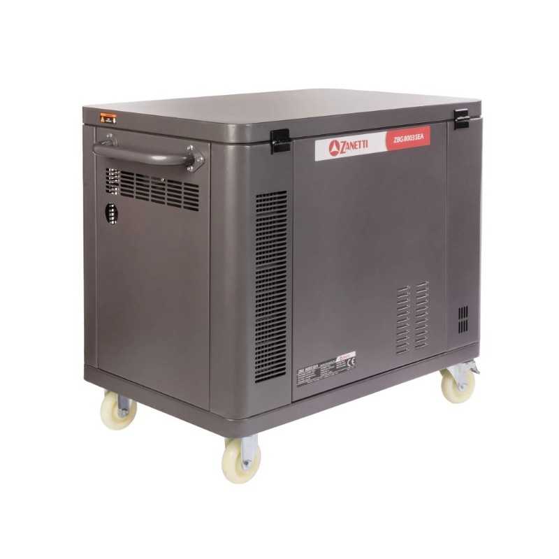 Generatore benzina silenziato ZANETTI ZBG8003SEA 459cc monofase trifase 230V 400V