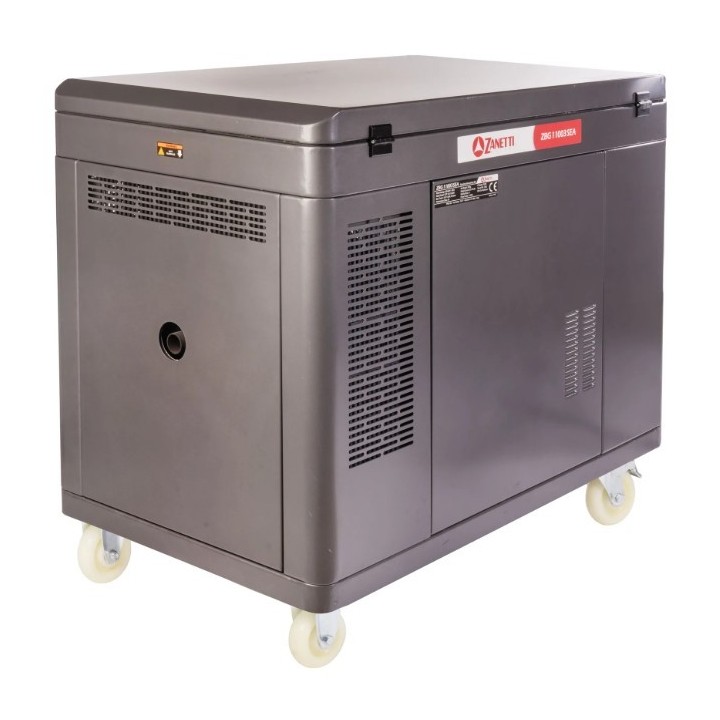 Générateur essence silencieux monophasé triphasé ZANETTI ZBG11003SEA 679cc 230V 400V | Newgardenmac.com