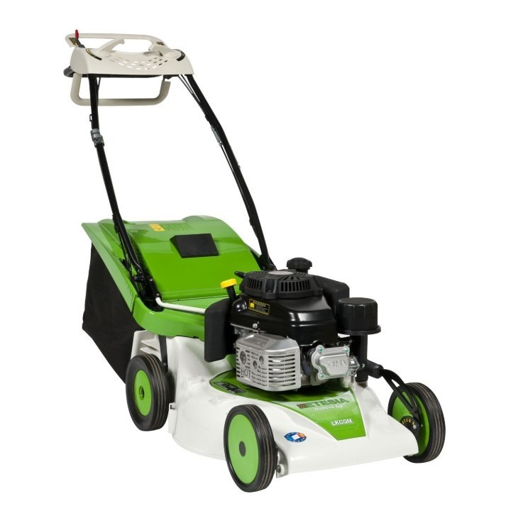 Tagliaerba professionale trazionato ETESIA DUOCUT53-FJ180V motore KAWASAKI 179cc larghezza taglio 53 cm | Newgardenmac.com