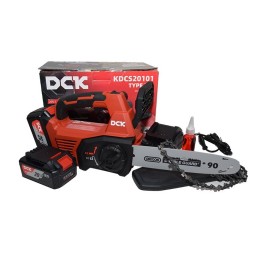 DCK KDCS20101 20V battery-powered chainsaw, 25cm bar, with 2 batteries and charger | Newgardenmac.com