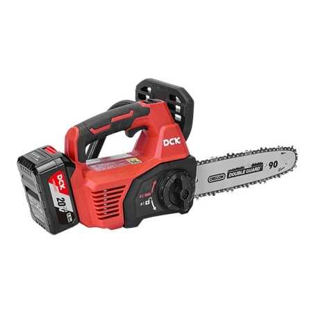 Tronçonneuse à batterie DCK KDCS20101 20 V, guide-chaîne de 25 cm, avec 2 batteries et chargeur
