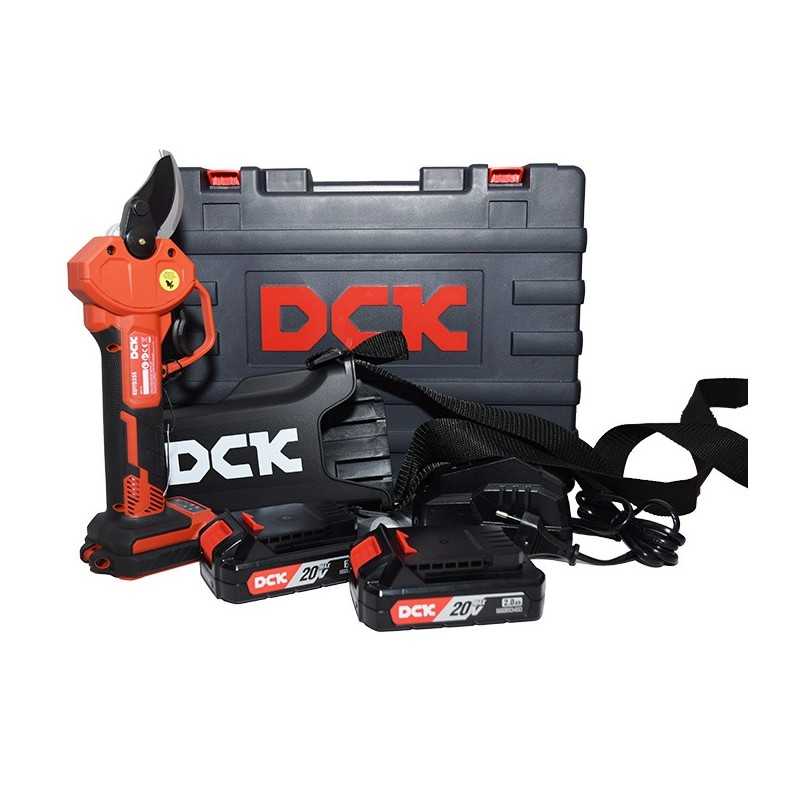 DCK KDYD35S 20V Gartenschere mit 2 Akkus und Ladegerät