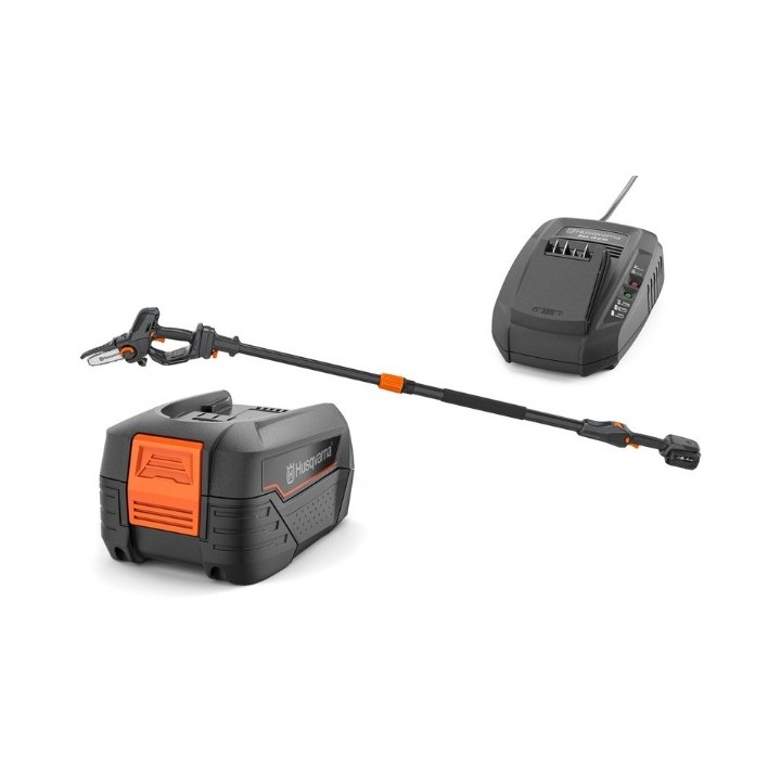 Podadora de pértiga inalámbrica HUSQVARNA ASPIRE PE5-P4A de 18 V, longitud 221 cm | Newgardenmac.com